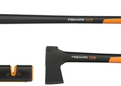 Fiskars Zestaw Siekiery X27+X10+Ostrzałka Xsharp (122503+121443+120740)