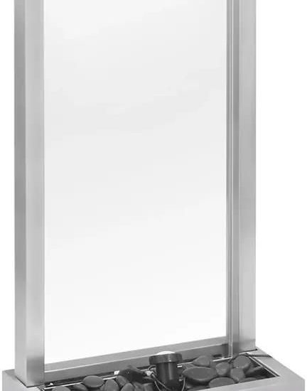 Fontanna Ogrodowa Srebrna 39x22x108 5cm Stal Nierdzewna