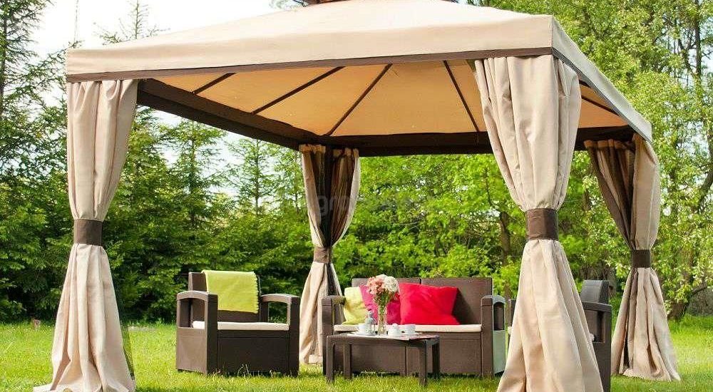 Garden Point Pawilon Ogrodowy Z Moskitierą Walencja 3X3M Kremowy (Gap080)