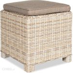 Garden Point Pufa technorattanowa Bristol ekskluzywny beżowa