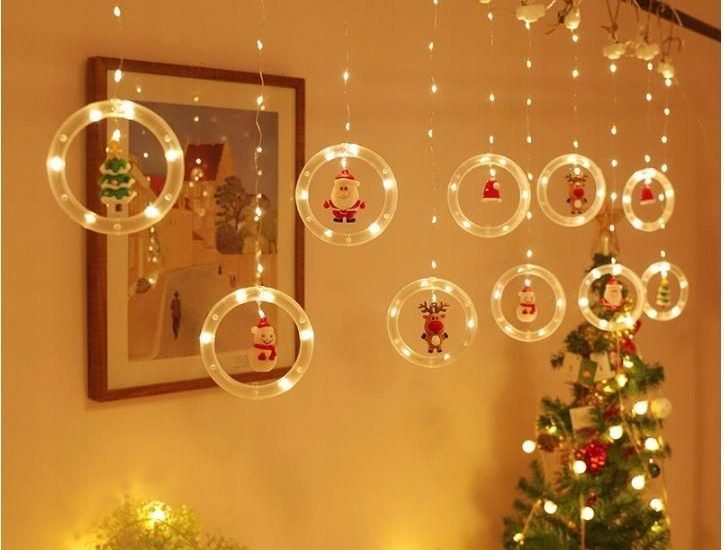 Girlanda Kurtyna Świetlna Lampki Led Świąteczna