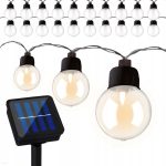 Girlanda Solarna Ogrodowa 20X Żarówek Kulek Led