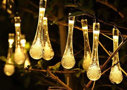 Girlanda Solarna Wisząca 20X Łezki Lampa Ogrodowa Led Sople 3000K Ciepła Barwa