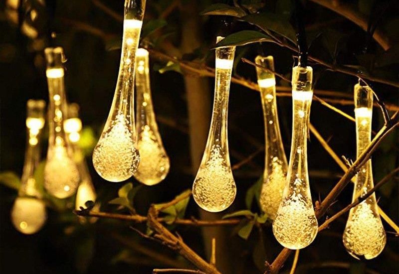 Girlanda Solarna Wisząca 20X Łezki Lampa Ogrodowa Led Sople 3000K Ciepła Barwa