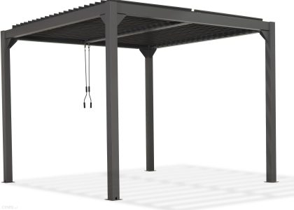 Grindi Pergola Tarasowa Szara Aluminiowa Z Otwieranym Dachem Kea I 3X3M 961020