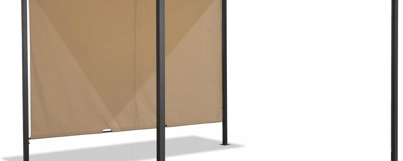 Grindi Pergola tarasowa szara z beżowym poszyciem – 3x3m