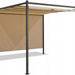 Grindi Pergola tarasowa szara z beżowym poszyciem – 3x3m
