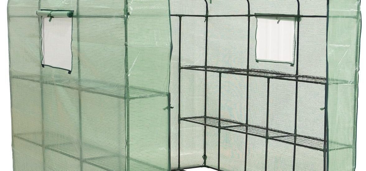 Grindi Szklarnia ogrodowa domek – 200x200x220 – Canna III – zielona (960124)