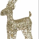 H& S Decoration Renifer Świąteczny Złoty Led 37 Cm 1374914188
