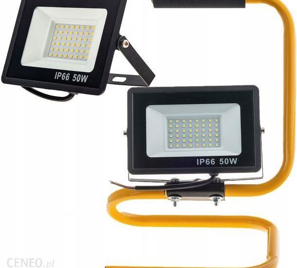 Halogen Naświetlacz Led 50W Cw Slim + Stojak Statyw