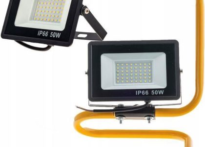 Halogen Naświetlacz Led 50W Ww Slim + Stojak Statyw
