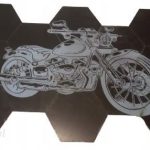heksagony obraz z heksagonów MOTOR panel dekorac.