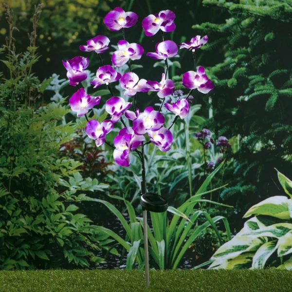 Hi Ogrodowa Lampka Solarna W Kształcie Orchidei 75cm