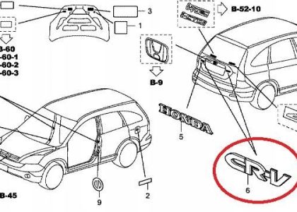 HONDA EMBLEMAT TYŁ CR-V III 75722-SWA-003