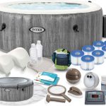 Intex 28440 Dmuchane Spa Jacuzzi Z Hydromasażem 196X71cm 4 Os. Szary