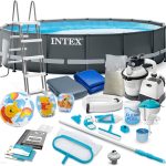 Intex Basen Ogrodowy Stelażowy 488x122cm Zestaw 26326 Szary
