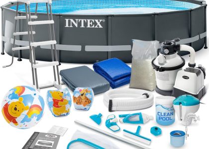 Intex Basen Ogrodowy Stelażowy 488x122cm Zestaw 26326 Szary
