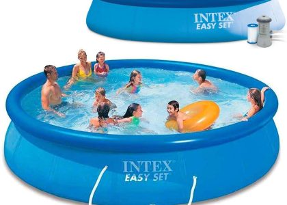 Intex Basen Rozporowy EASY SET 396x84cm Pompa Filtrująca 12V 28142GN
