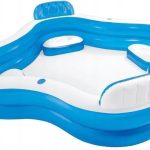 Intex Biały 56475 Basen 4 osobowy z siedziskami i oparciem