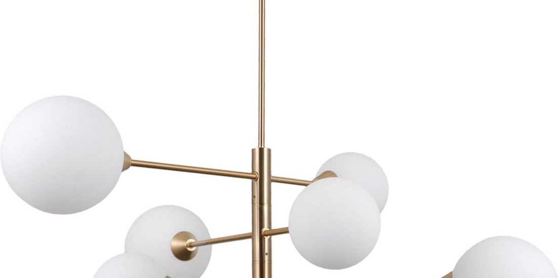 ITALUX – LAMPA SUFITOWA EVORA 6XG9 – MOSIĄDZ/BIAŁY – PND-55342-6-HB PND553426HB