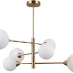ITALUX – LAMPA SUFITOWA EVORA 6XG9 – MOSIĄDZ/BIAŁY – PND-55342-6-HB PND553426HB