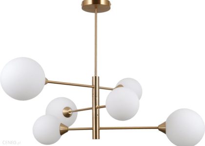 ITALUX – LAMPA SUFITOWA EVORA 6XG9 – MOSIĄDZ/BIAŁY – PND-55342-6-HB PND553426HB