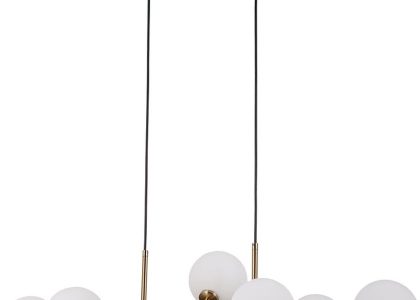 ITALUX – LAMPA WISZĄCA MIRELLIO 8XG9 – MOSIĄDZ/BIAŁY – PND-66463-8-HB PND664638HB
