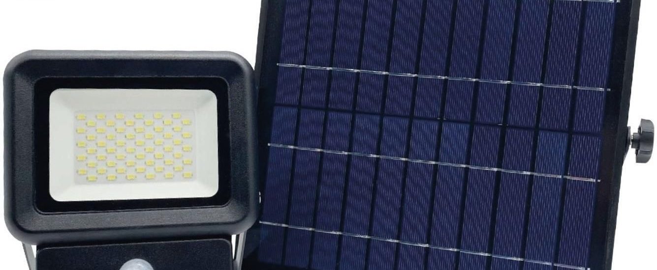 Kobi Oprawa Lampa Naświetlacz Halogen LED solarna z czujnikiem ruchu 30W 6500K 2100lm 2141