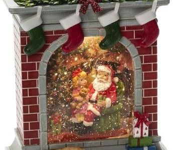 Kominek Z Lampkami Bożonarodzeniowymi 26X18Cm Czerwony 24962-Twm_465885