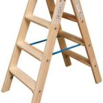 KRAUSE STABILO drabina drewniana dwustronna ze stopniami 2×4 818416