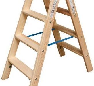 KRAUSE STABILO drabina drewniana dwustronna ze stopniami 2×4 818416