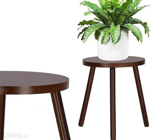 Kwietnik Drewniany 35cm Stojak Na Kwiaty Ciemny Brązowy Uniwersalny