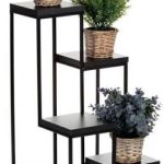 Kwietnik Ekspozytor Na 4 Kwiaty Z Mdf 70 Cm Czarny