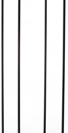 Kwietnik Metalowy Z Mdf Biały 80 Cm Czarny