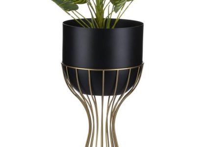Kwietnik Nowoczesny Z Osłonką 56cm Loft Glamour Stojak Na Rośliny