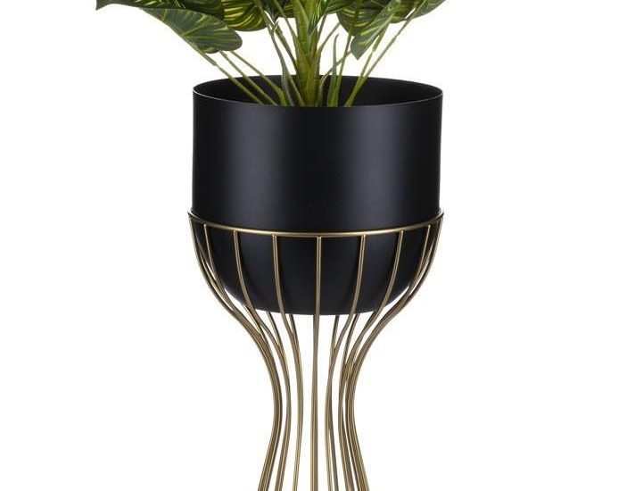 Kwietnik Nowoczesny Z Osłonką 56cm Loft Glamour Stojak Na Rośliny