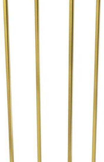 Kwietnik Osłonka Stojak Evron 19X19X77cm Złoty Metalowy Loft