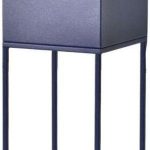 Kwietnik Osłonka Stojak Lorient 20X20X47cm Metalowy Niebieski Loft