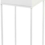 Kwietnik Osłonka Stojak Lorient 20X20X67cm Metalowy Biały Loft