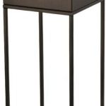 Kwietnik Osłonka Stojak Lorient 20X20X67cm Metalowy Miedziany Loft