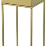 Kwietnik Osłonka Stojak Lorient 20X20X67cm Metalowy Złoty Loft