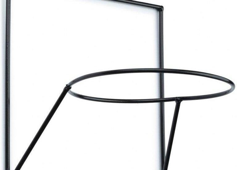 Kwietnik Ścienny Metalowy Loft Czarny