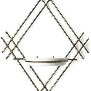 Kwietnik Ścienny Metalowy Złoty Loft