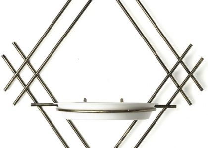 Kwietnik Ścienny Metalowy Złoty Loft