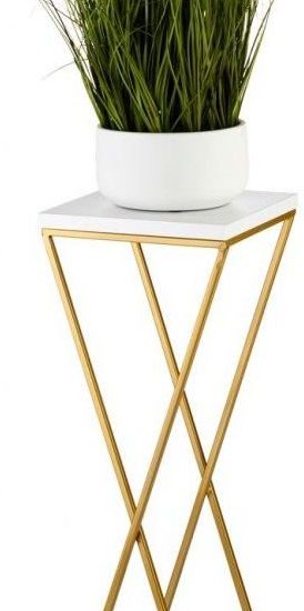 Kwietnik Stojący 70cm Blat Biały Loft