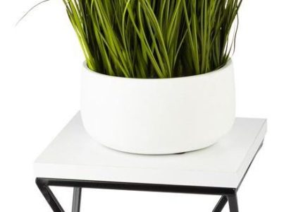 Kwietnik Stojący Loft 40cm Blat Biały Howhomely
