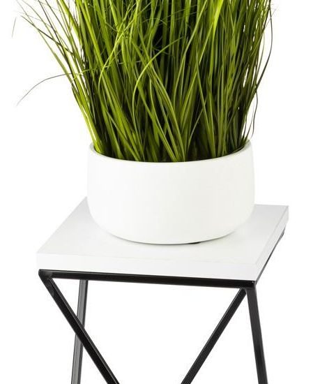 Kwietnik Stojący Loft 40cm Blat Biały Howhomely