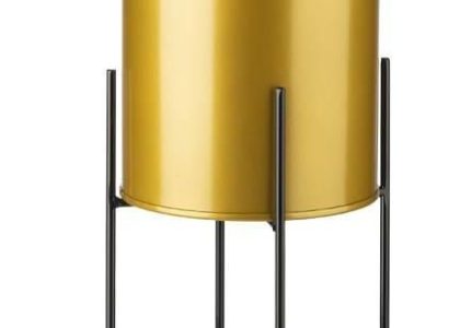 Kwietnik Z Osłonka 75cm Czarno Złoty Howhomely