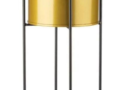 Kwietnik Z Osłonka 95cm Czarno Złoty