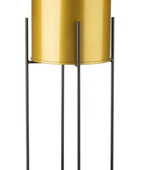 Kwietnik Z Osłonka 95cm Czarno Złoty